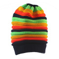 Womens Mens Unisex Knitted Colorful Fancy Rainbow Stripes Hat Beanie (HW126)